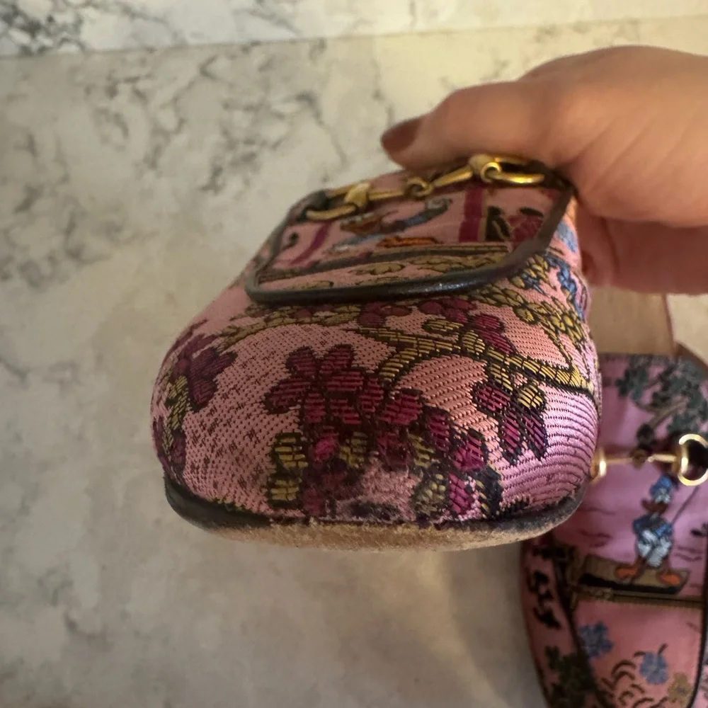Gucci X Disney Jacquard Japanese Donald Duck Women's Princetown Mules 36 - Picture 3 of 7